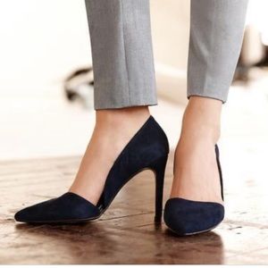 Banana Republic D’Orsay black suede pumps